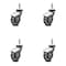 Service Caster 3 Inch Bright Chrome Hooded Polyurethane 5/16 Inch Threaded Stem Casters, 4PK SCC-TS03S310-PPUBD-BC-5161810-4 - alternate 4
